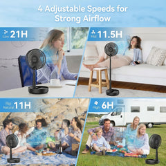 PRIMEVOLVE Rotacijski polnilni USB ventilator z daljincem