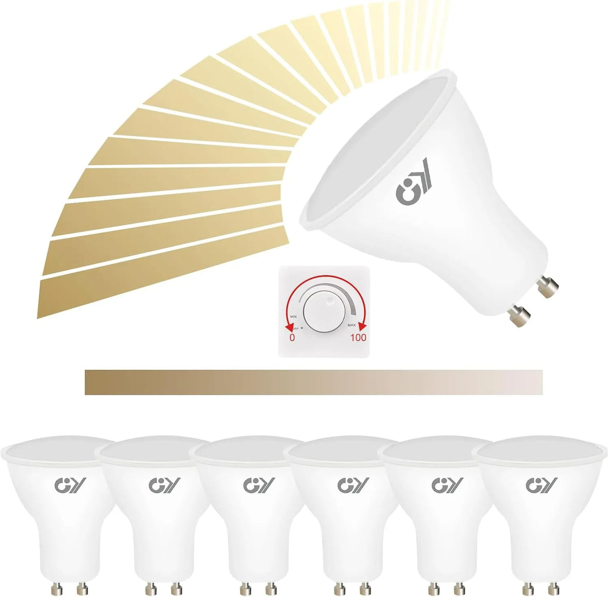 Jingying GU10 LED Sijalka 7W 3000K 6 Kosov