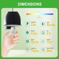 Jingying LED Sijalka GU10 4.9W 10 Kosov