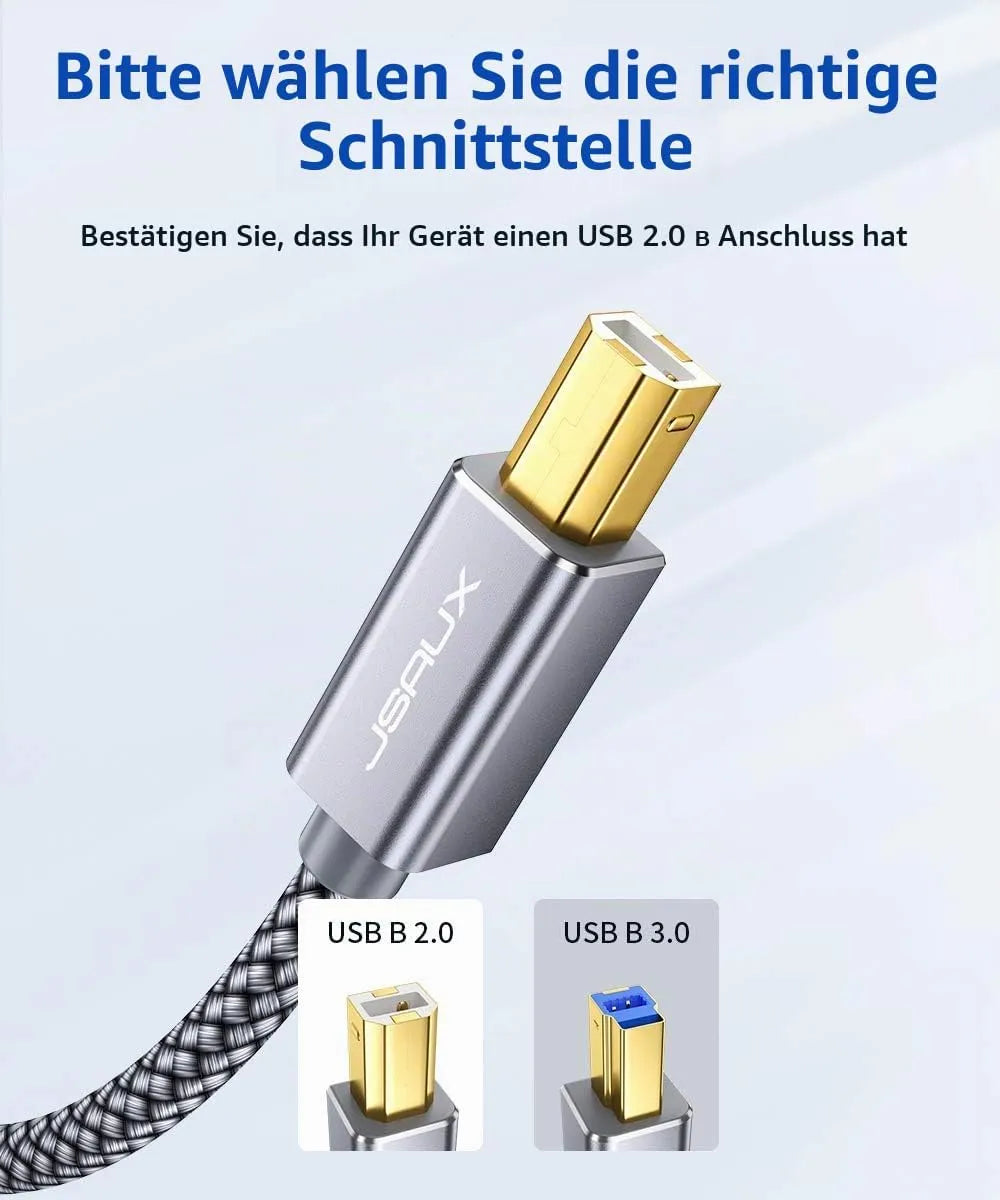 JSAUX USB Kabel za Tiskalnik 200 cm
