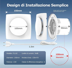 Kopalniški ventilator 100 mm