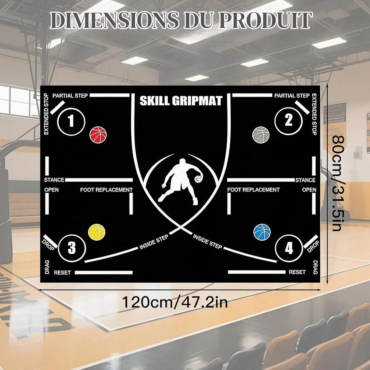 Košarkarska Podloga Za Trening 120 x 80 cm