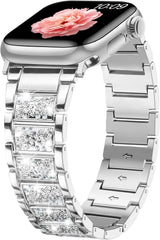 Kovinski Pas z Diamanti za Apple Watch
