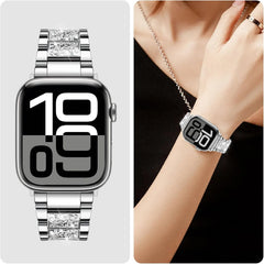 Kovinski Pas z Diamanti za Apple Watch