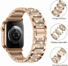 Kovinski Pašček z Diamanti za Apple Watch