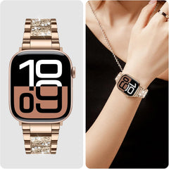 Kovinski Pašček z Diamanti za Apple Watch