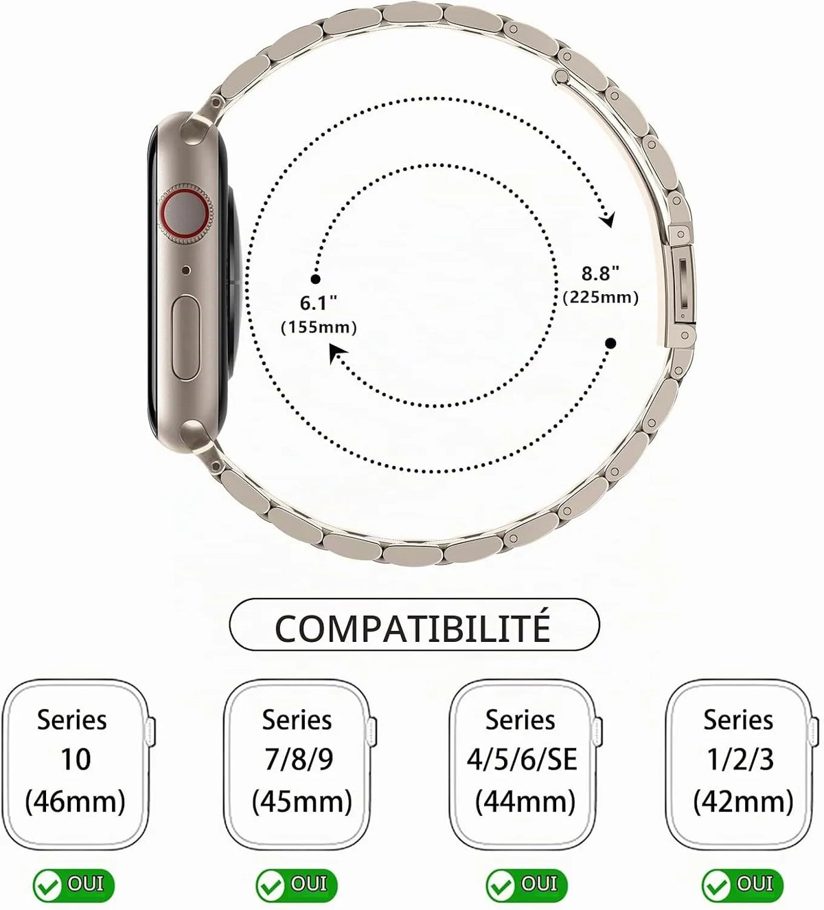 Kovinski Pasek za Apple Watch 38-49 mm
