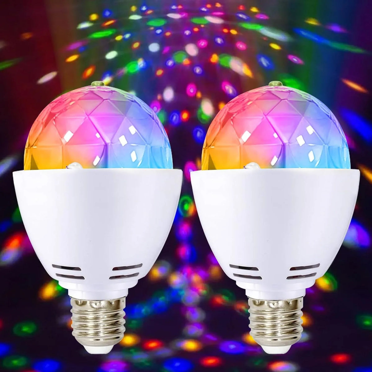 LED Disko Luč E27 3W RGB 360° 2 Kosa