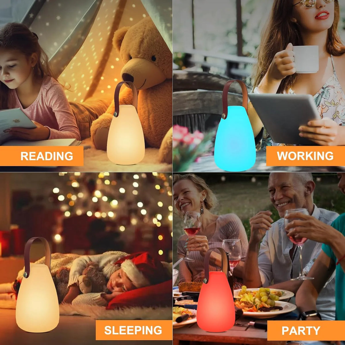 LED Namizna Svetilka z Daljinskim Upravljalnikom 2 Kosa