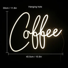 LED Neonski Znak Kava 40.5 x 30 cm