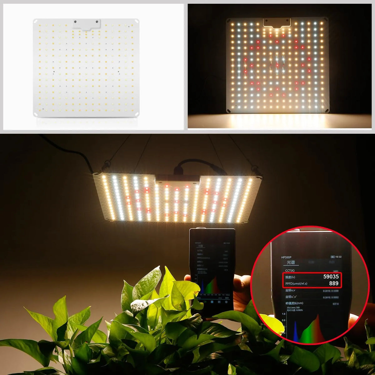 LED Sijalka za Rast Rastlin Polnega Spektra 30 x 28 x 3,5 cm