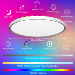 LED Stropna Svetilka Z Daljincem 30 cm