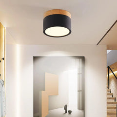 LED Stropna Svetilka z Lesnim Detajlom 10.8 x 7.2 cm