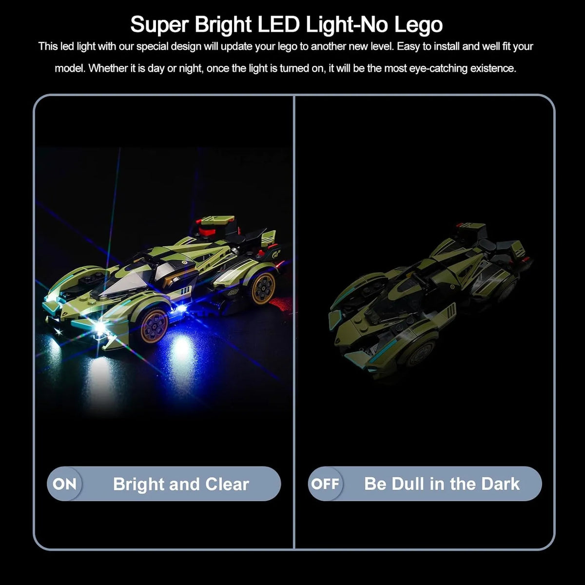 LED Svetlobni Set za Lego Lamborghini Lambo V12 Vision GT 1 Kos