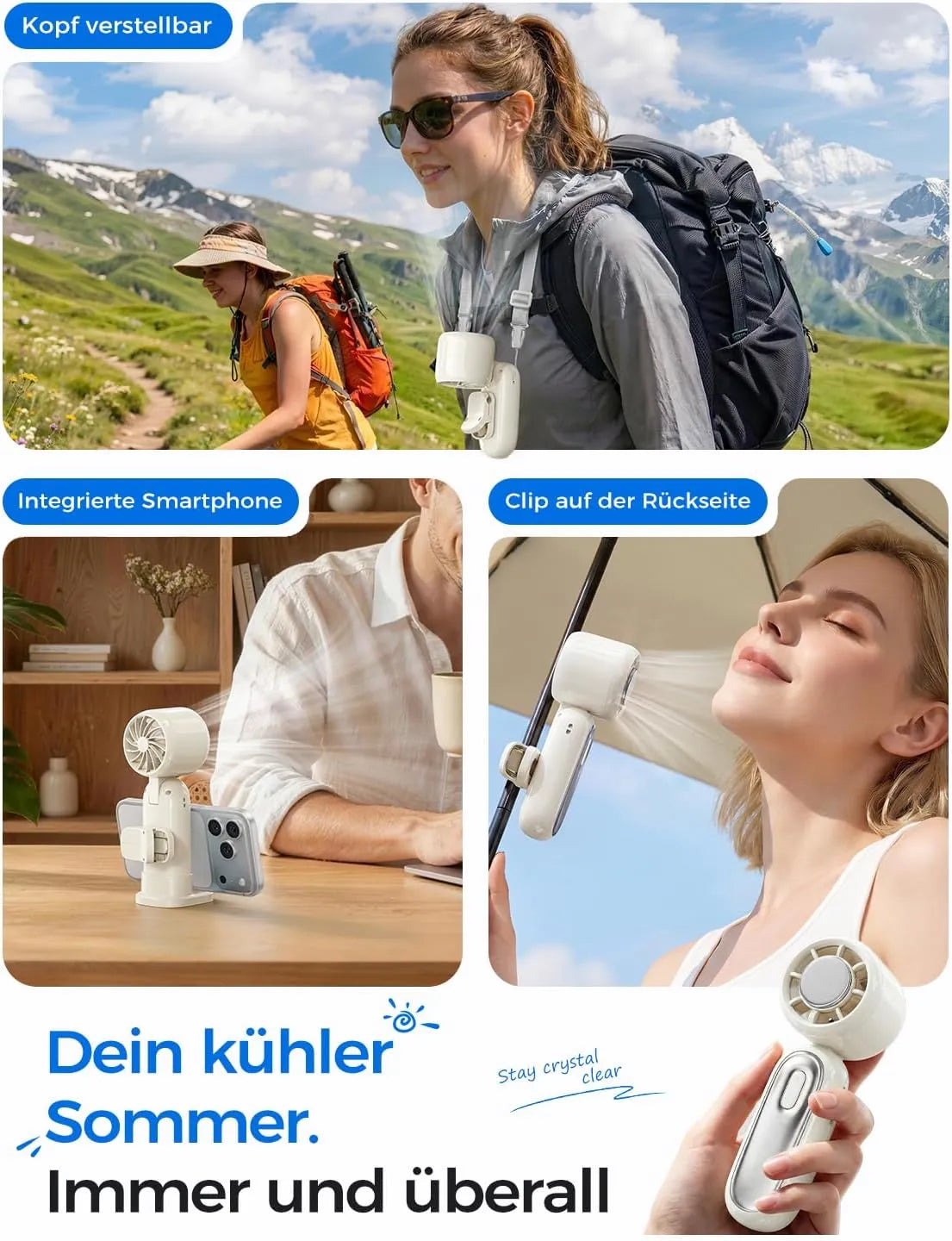 MAGIC JOHN Mini Prenosni Ventilator 1 Kos