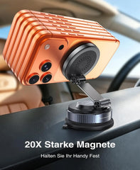 Magnetno Avto Držalo za Telefon z Brezžičnim Polnjenjem 15W 6x6x4.7 cm