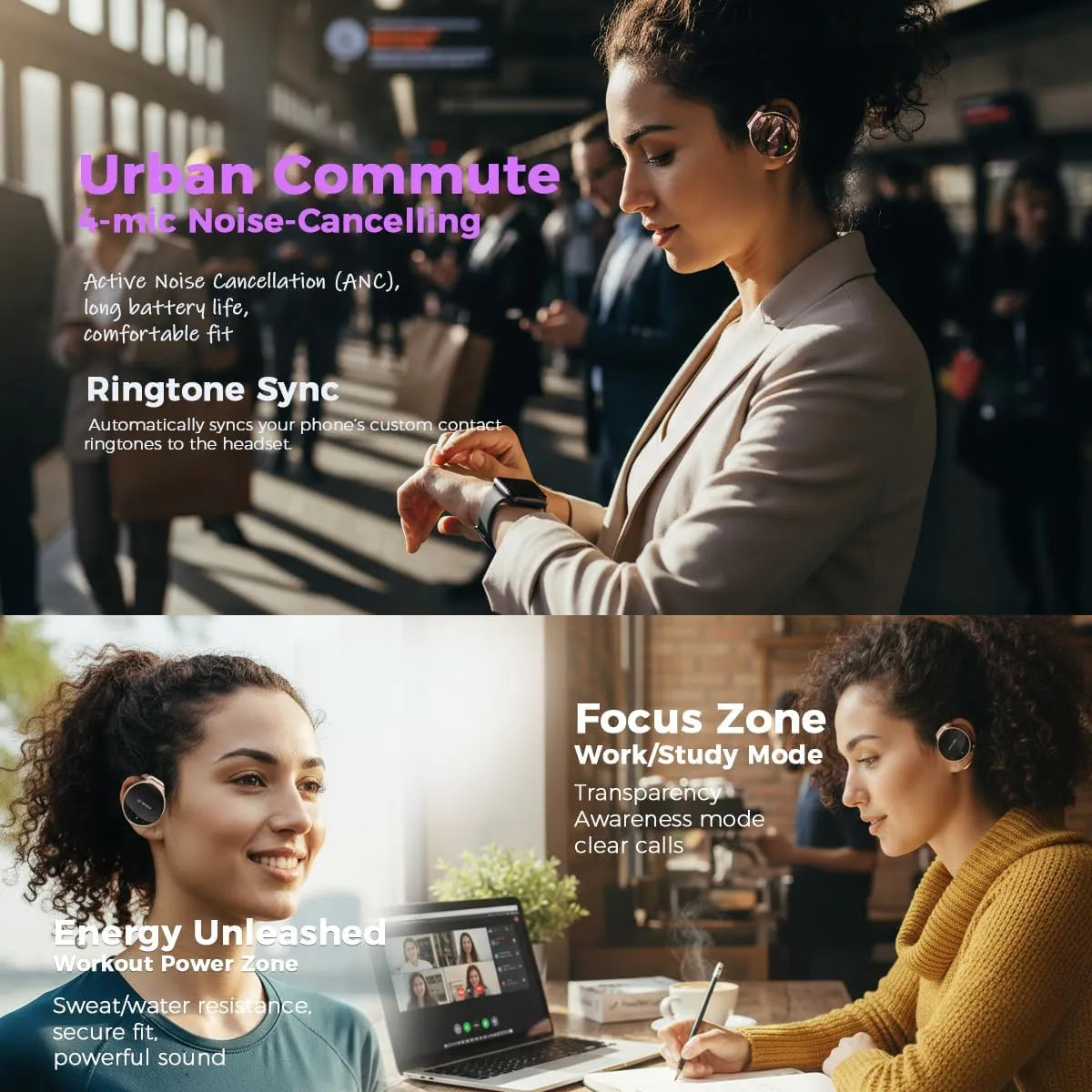 MCOOL BT-X EASY Brezžične Uhane Slušalke Bluetooth 5.4