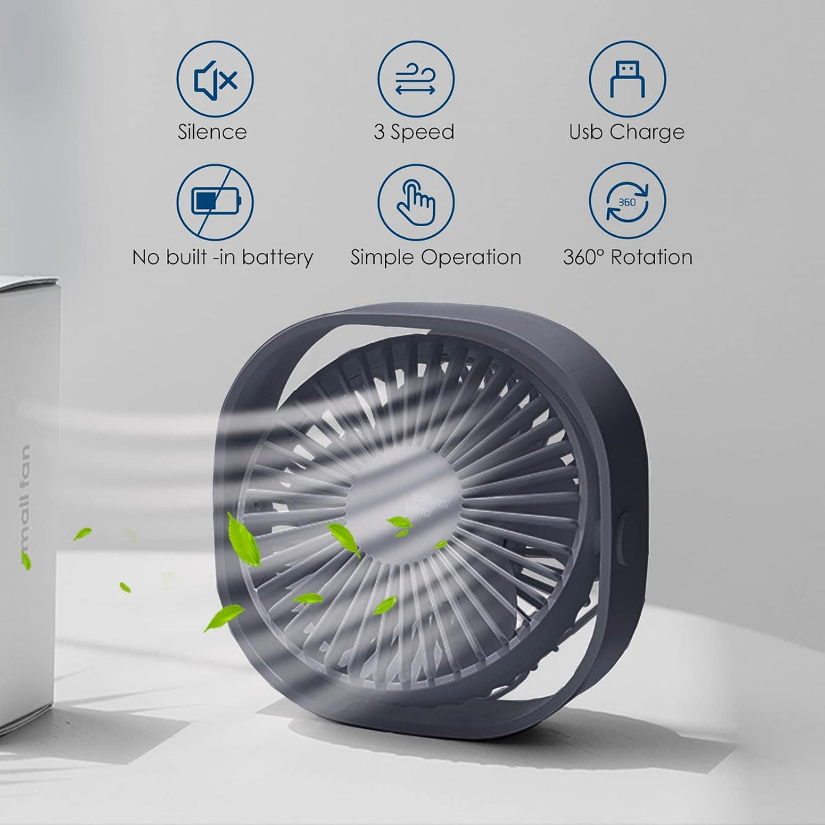 Mini USB Namizni Ventilator 12,3 x 12,3 cm