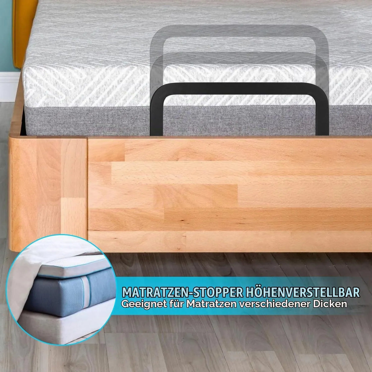 momgyaamz Držalo za Vzmetnico Proti Drsenju 2 Kosa