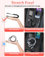 MTAKYI Spiralni Polnilni Kabel USB-C v Lightning 3 m 1 Kos