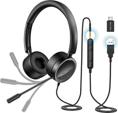 Naglavne Slušalke z Mikrofonom USB 3,5 mm