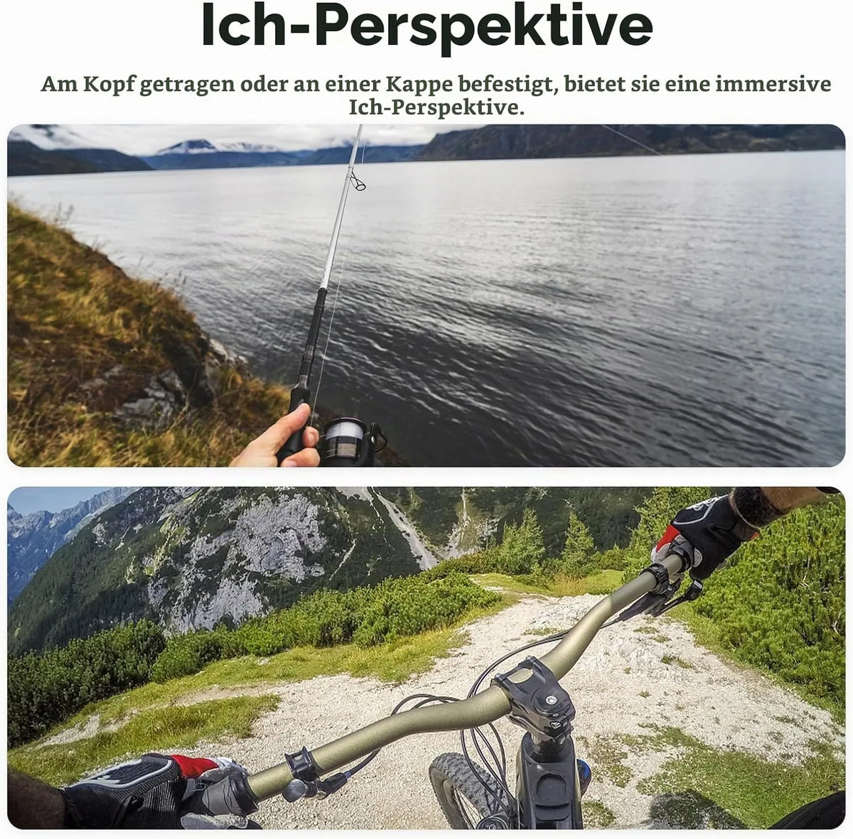 Naglavni Trak in Nosilec za Telefon za GoPro in Pametne Telefone Črn