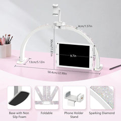 Namizna LED Polmesečna Svetilka za Nohte 58.4 cm