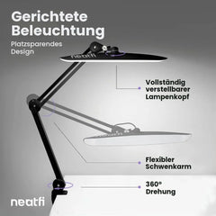 Neatfi Namizna LED Svetilka s Primežom 51 cm