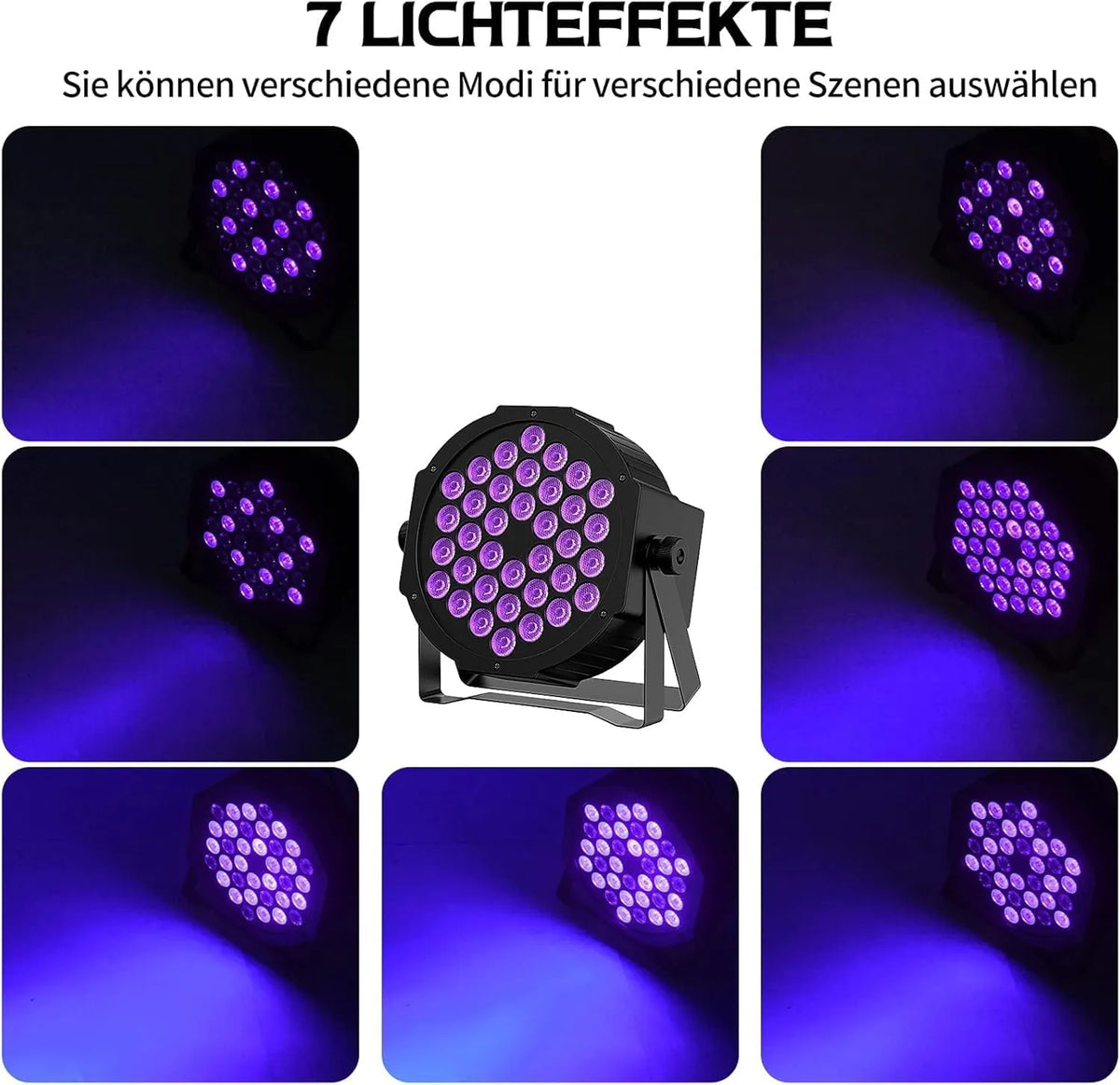 Nitehop UV LED Luč za Zabave 19x10x18 cm