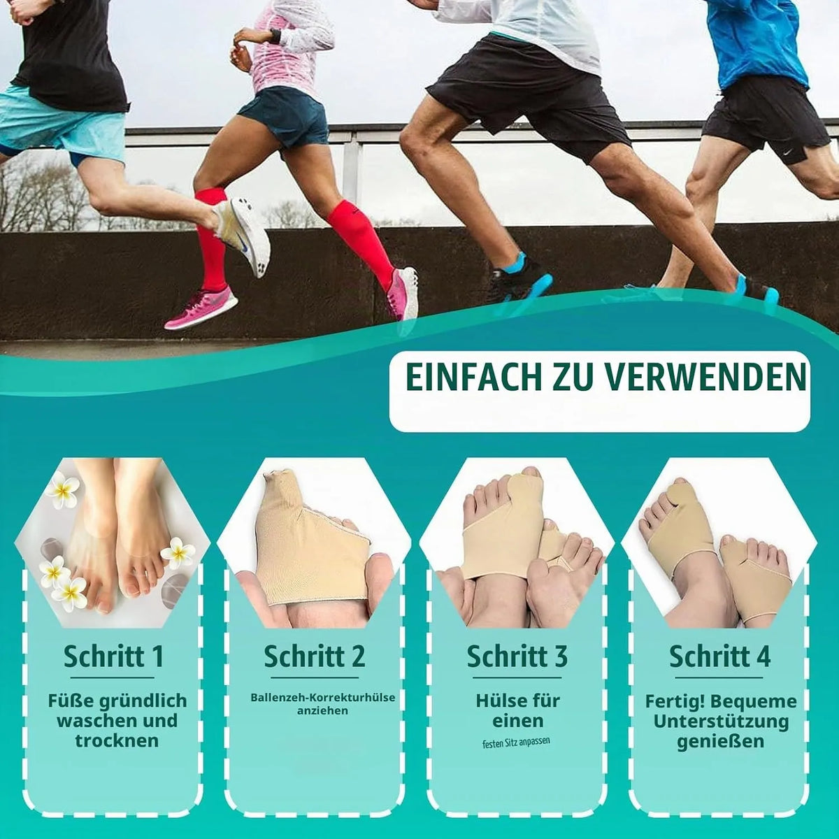 Nogavice za Hallux Valgus z Gel Blazinico, 2 Kosa