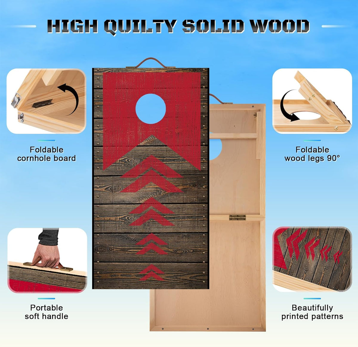 NZQXJXZ Cornhole Igra z Vrečkami 60 x 35 cm