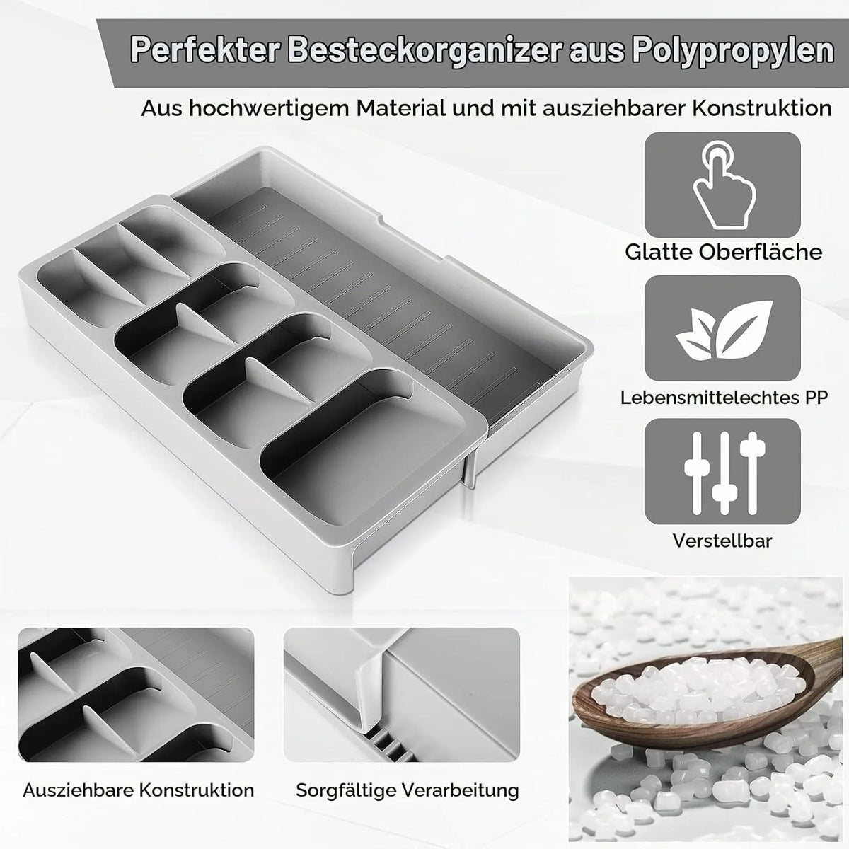 Organizator za Pribor 16.5-29.5 x 40 x 5.5 cm