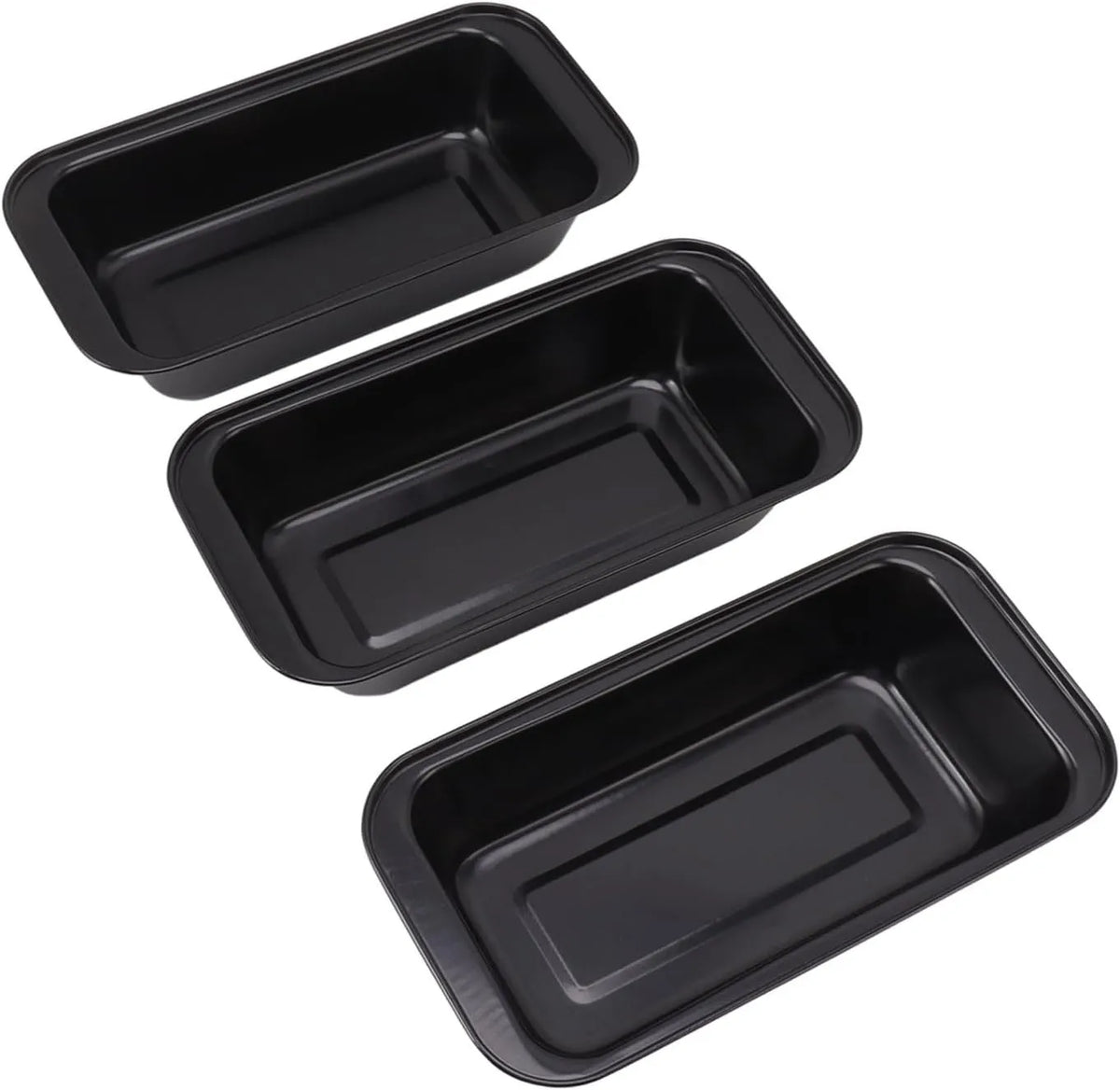 Pekač Za Kruh Iz Ogljikovega Jekla 25 X 13 X 6 Cm Črn 3 Kosi