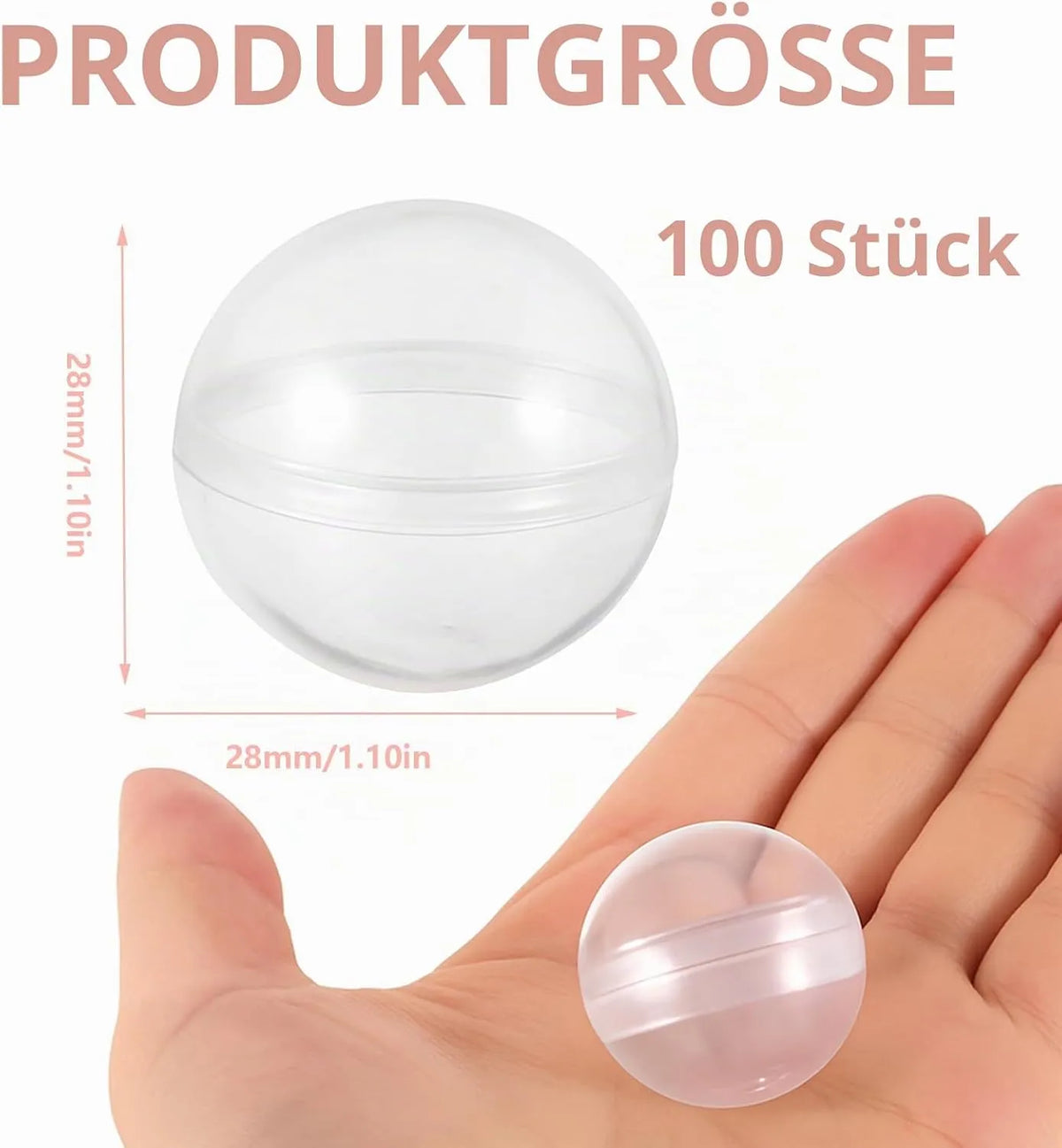 Plastične Kroglice za Polnjenje 2,8 cm 100 Kosov