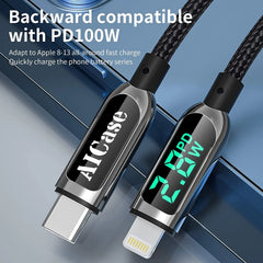 Polnilni Kabel USB-C v Lightning z LED Zaslonom 500 cm