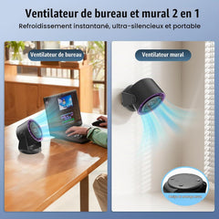 Polnilni Namizni Ventilator 14 x 15 x 19 cm