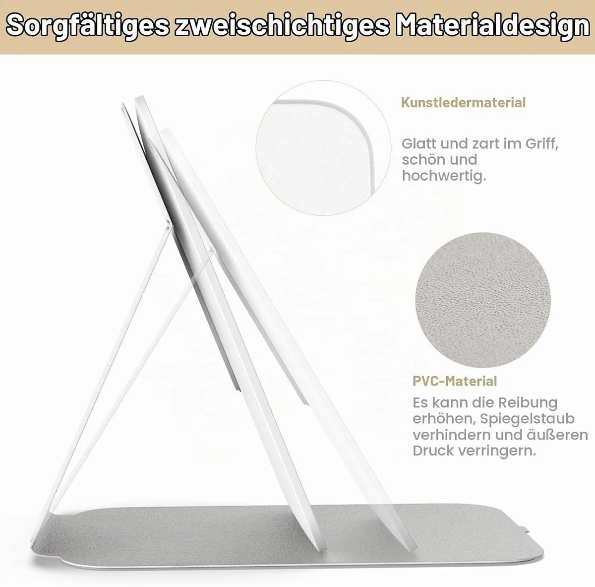 Potovalno LED Ogledalo za Ličenje 20.5 x 13.8 cm