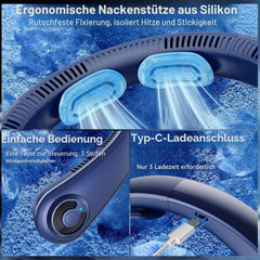 Prenosni Brezlopatični Vratni Ventilator, 1 Kos