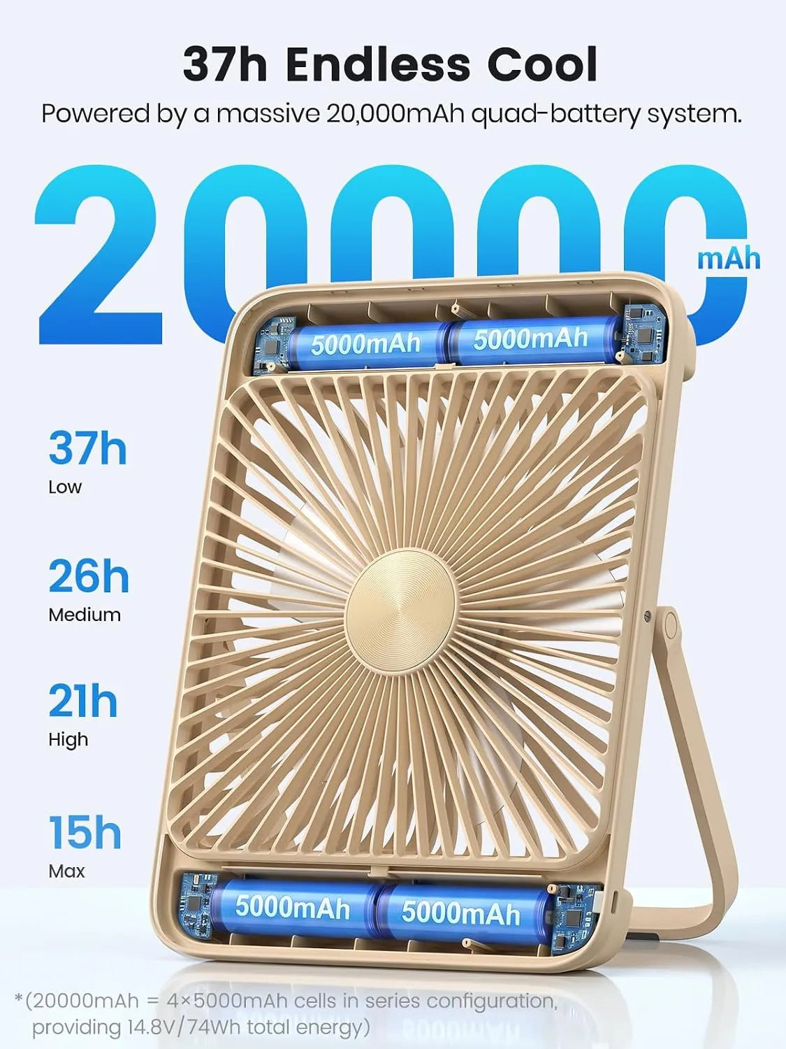 Prenosni Kamp Ventilator 20000mAh 45W 1 Kos