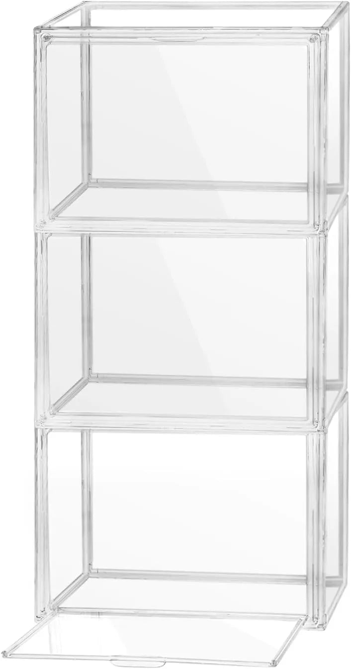 QWORK 3-delni Set Prozornih Škatel za Čevlje WD11594