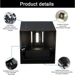 KINGWEI komplet 4 LED stenskih svetilk z nastavljivim kotom svetlobe