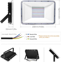 RGB LED Reflektor 100W 23,5 x 16,5 cm