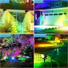 RGB LED Vrtna Svetilka s Talnim Klinom 2 Kosa
