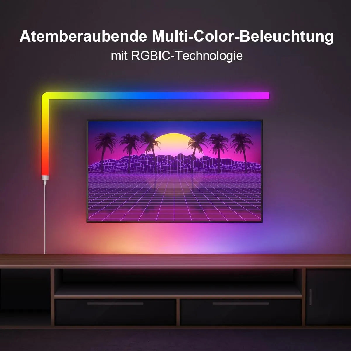 RGBIC LED Stenska Svetilka za Gaming 4 Kosov