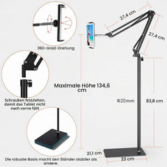 SAMHOUSING Talno Stojalo za Tablični Računalnik 70-135 cm