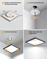 Shenzhen Longtime Metals LED Stropna Svetilka 30 cm