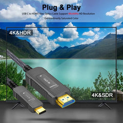 SOEYBAE Optični Kabel USB-C Na HDMI 15 m