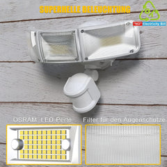 Solarna Zunanja LED Svetilka s Senzorjem Gibanja 35,6 x 13,7 x 21,1 cm