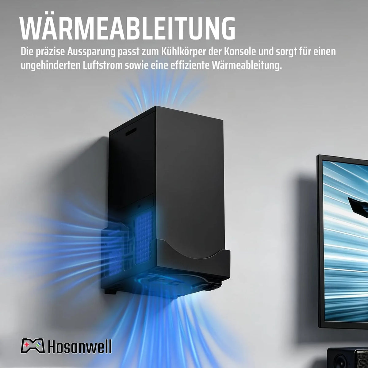 Stenski Nosilec za Xbox Series X s Kavlji za Kontrolerje in Slušalke