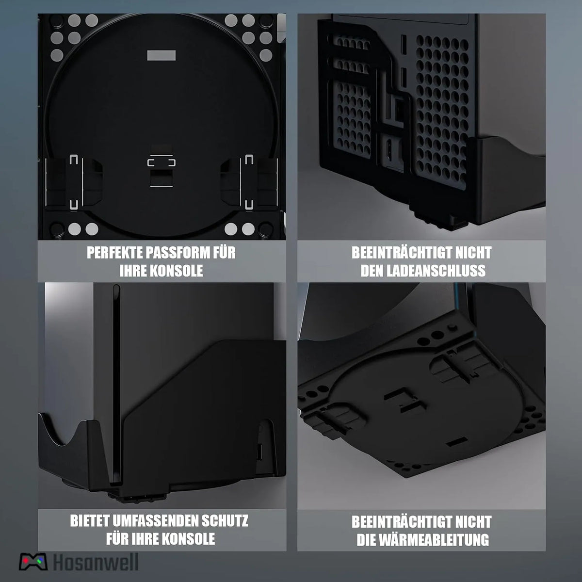Stenski Nosilec za Xbox Series X s Kavlji za Kontrolerje in Slušalke